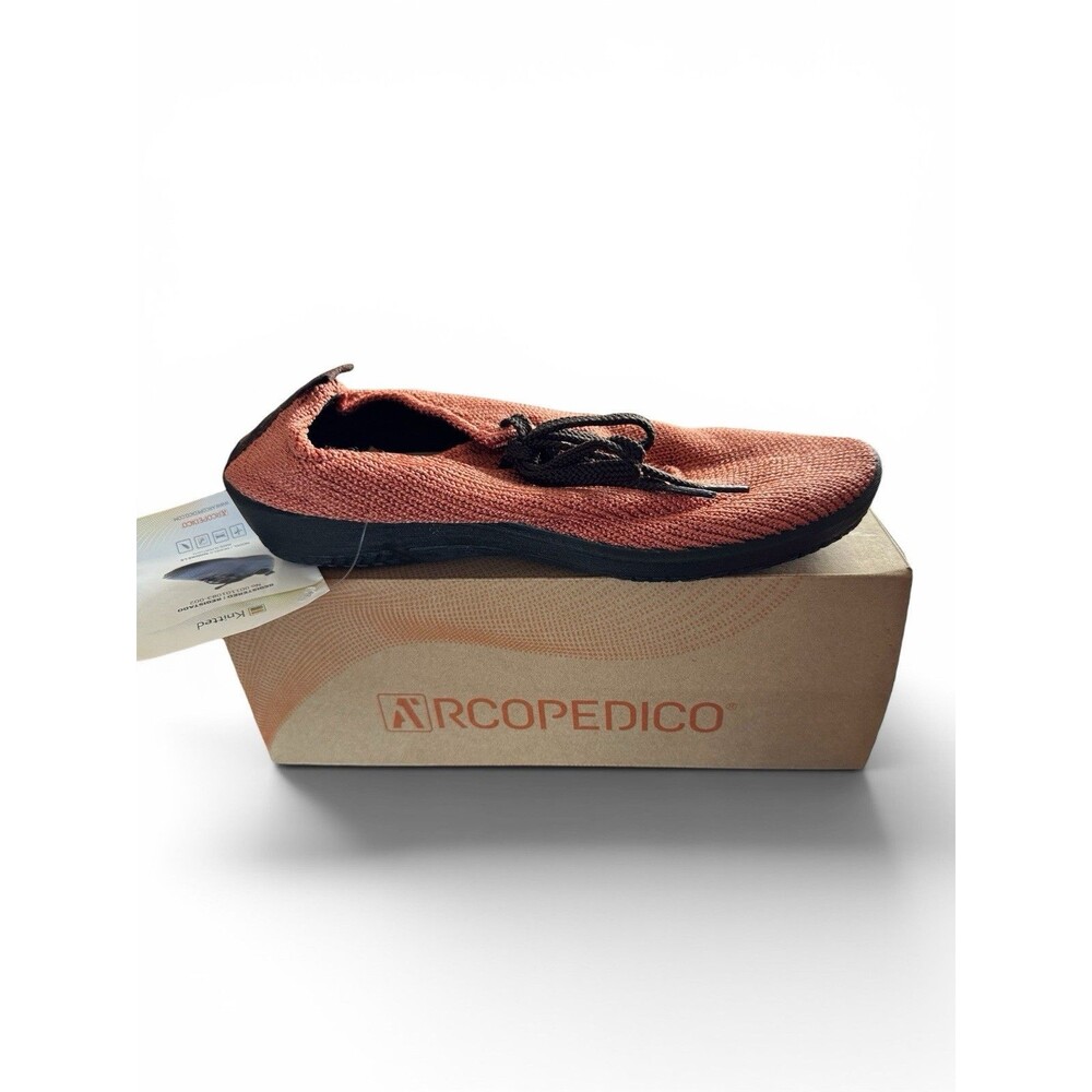 Arcopedico NIB Women's Ls Lace-Up Knit Shoe In Brick 42